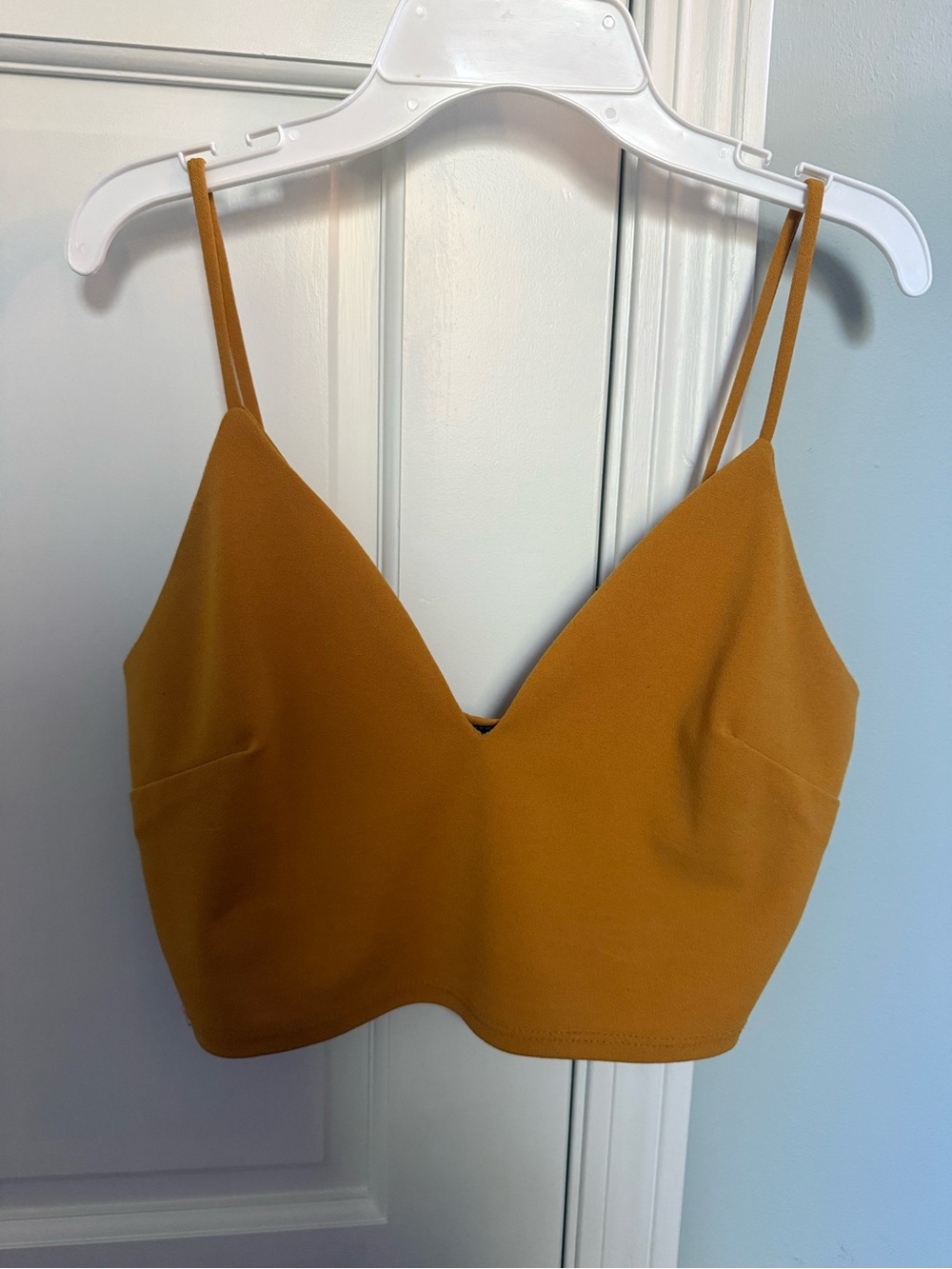 Windsor Mustard V-Neck Spaghetti Strap Tank